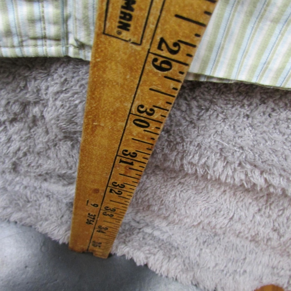 Sonoma Life+style Shirt Mens Large Green Stripe Button Front Long Sleeve Casual‎ - Picture 6 of 7